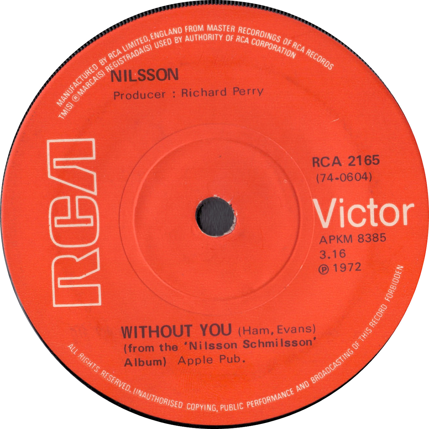 Nilsson "Without You"